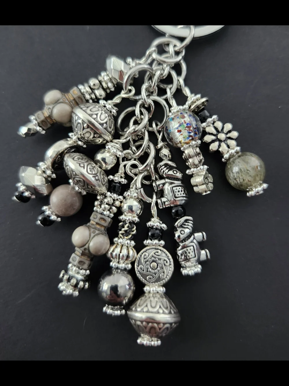Bohemian Purse Charm or Keychain Handcrafted